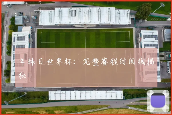 年韩日世界杯:完整赛程时间线揭秘